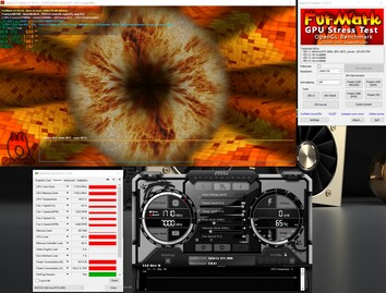 Stress test FurMark (PT set to 100 %)