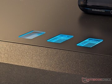 Farthest translucent slot doesn't light up completely, same on the other end.