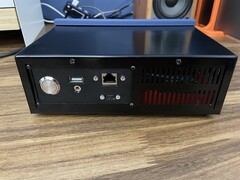 The rear panel showing the connections and power button (Image source: Rodmg via Hackaday)