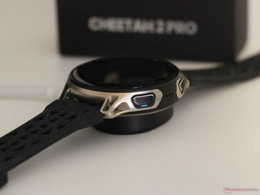 The smartwatch attaches magnetically to the charging dock
