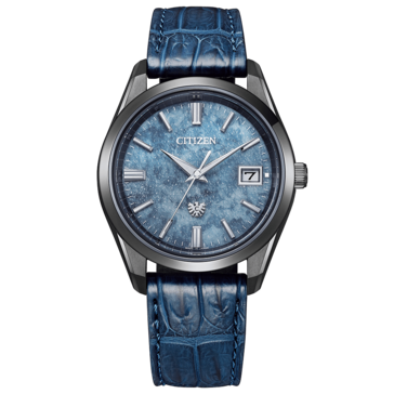 The Citizen 30th Anniversary Eco-Drive  blue washi paper dial watch. (Image source: Citizen)
