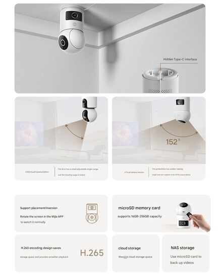 Design and features of the Smart Camera 4 Dual Camera Edition (Image source: Xiaomi - machine translated)