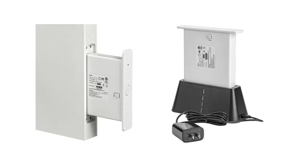 The door comes with a removable battery. (Image source: Home Depot)