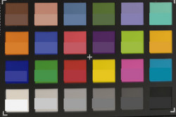 ColorChecker: The reference color is displayed in the lower half of each color area