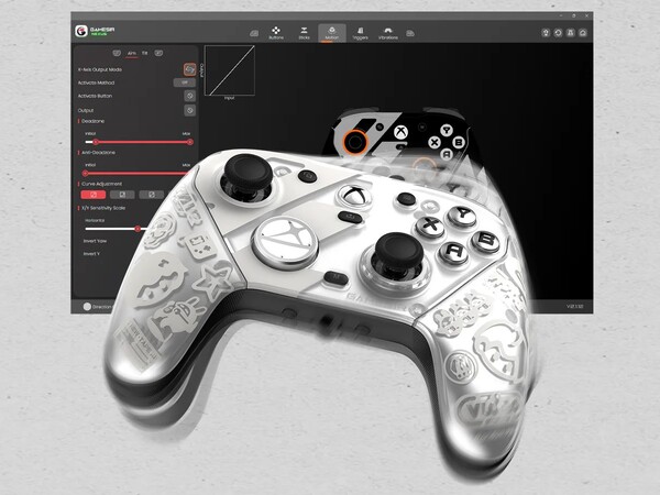 The The GameSir G7 Pro Zenless Zone Zero edition comes with an extra faceplate, but in silver. (Image source: GameSir)