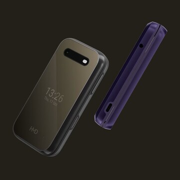 The HMD 2660 Flip has a mirrored glass top. (Image source: HMD)