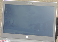 The ProBook outside (shot in direct sunlight on a sunny day).