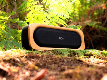 The House of Marley Get Together Go portable speaker in Signature Black is dust- and waterproof.