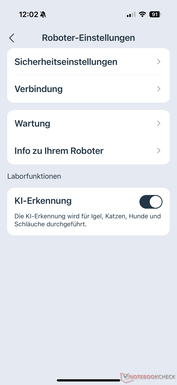 Robot settings