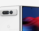 The Pixel Fold takes the Pixel 7 series’ design language and spans it across a larger canvas. (Image source: @OnLeaks & Howtoisolve)
