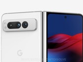The Pixel Fold takes the Pixel 7 series’ design language and spans it across a larger canvas. (Image source: @OnLeaks & Howtoisolve)