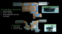 Comparison with the 14" Blade's heat pipes