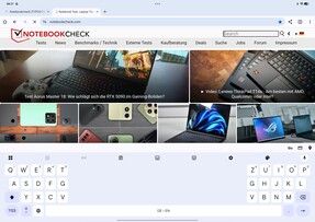 Oppo Pad 4 Pro: Default keyboard - Split view