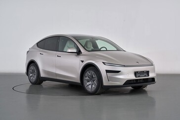 The larger Tesla Model Y L six-seat SUV.