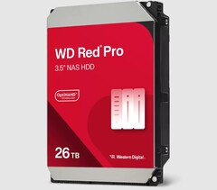 The 26TB Red Pro NAS hard drive is one of the highest-capacity CMR drives available today. (Image source: Western Digital)