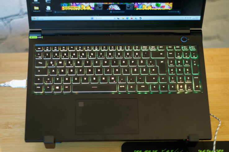 The XMG Pro 15's input devices