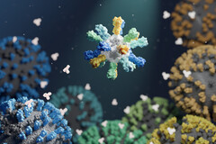 Engineered protein nanoparticles covered with various influenza proteins, for instance, can help us with new approaches to develop vaccines. (Image source: Ian C. Haydon / UW Medicine Institute for Protein Design)