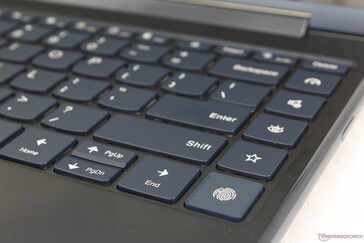The auxiliary keys are larger than before including the dedicated fingerprint key