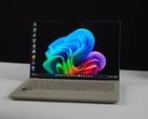 Asus Zenbook A14 laptop with Snapdragon X2 Elite chip displaying Windows desktop on screen