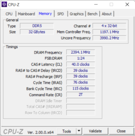 CPU-Z memory