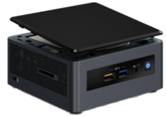Unlike most previous NUC solutions from Intel, the Crimson Canyon mini PCs are semi-barebone models that come with soldered RAM and included HDDs.  (Source: SimplyNUC)