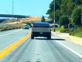 Tesla's Cybertruck has once again been seen on the streets of California. (Image source: trendsetter2023___ on TikTok)