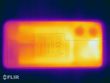 Xiaomi Poco X7 Pro: Surface temperatures - Bottom