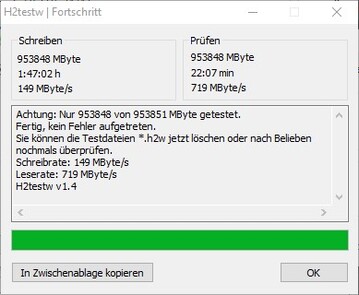 h2testw with complete disk scan