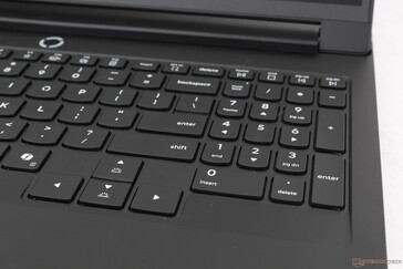 Numpad keys are narrower than the main QWERTY keys while the arrow keys are larger