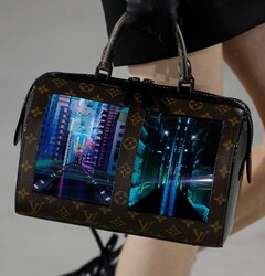 The LV bag with interactive Royole display panels. (Source: Royole)