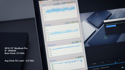 The 2018 Apple MacBook Pro with the Core i9-8950HK was infamous for its throttling issues due to inadequate cooling. (Source: Dave Lee on YouTube)