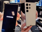 The Galaxy S24 Ultra in its Titanium Yellow finish. (Image source: TikTok)