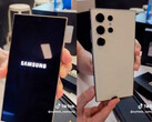 The Galaxy S24 Ultra in its Titanium Yellow finish. (Image source: TikTok)