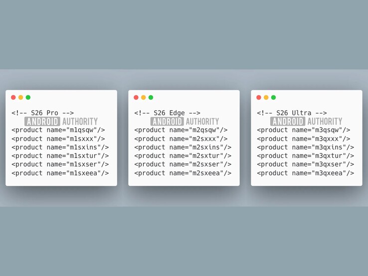 One UI 8 internal build firmware showing reference to Galaxy S26 Pro. (Image source: Android Authority)