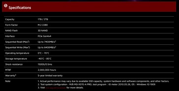 S70 specs. (Image source: ADATA)