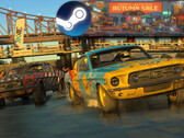 Dirt 5 is an action-packed, arcare-style, off-road racing game that is discounted during the Steam Autumn Sale. (Image source: Steam - edited)