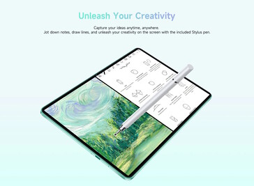 A stylus is included.