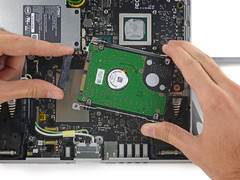 The internal hard drive is the only major component that can be replaced by the end user. (Source: iFixIt)
