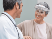 Ocutrx OcuLenz headset allows macular degeneration sufferers to see better. (Source: Ocutrx)