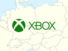 Central European map with Xbox logo (Image source: Microsoft Gaming, Wikimedia Commons: World Data Base II data with edits)