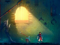 Dead Cells Steam screenshot with character standing in sunbeam in a jail cell