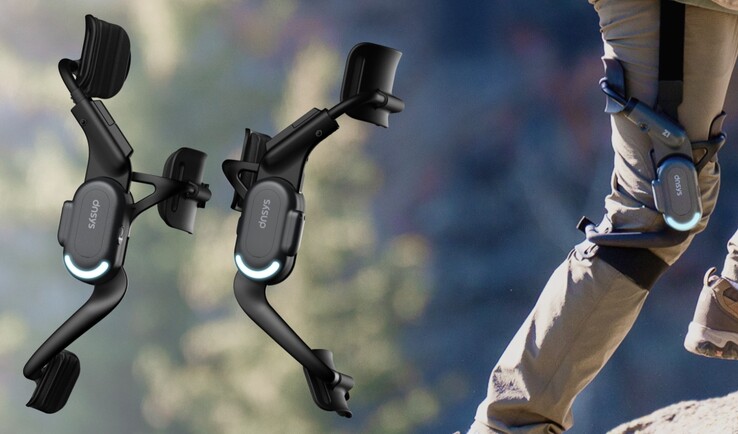 A single Dnsys Z1 knee exoskeleton can be used assist one leg, while two assists both legs. (Image source: Dnsys)