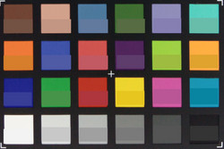 ColorChecker: The target color is displayed in the bottom half of each field.