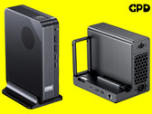 The MCIO 8i promises 512Gbps bi-directional bandwidth. Pictured: the new mini PC (left) and eGPU (right) from GPD (edited).