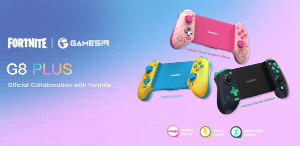 The GameSir G8 Plus Fortnite Edition controllers come with free emotes.