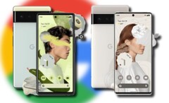 The Google Pixel 6 and Pixel 6 Pro will be offered up in three different colors. (Image source: Google/@thisistechtoday - edited)