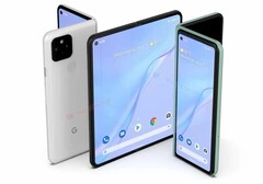 Possible look for the upcoming Google Pixel foldable phone (Image Source: Android Headlines)