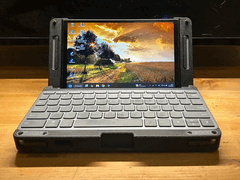 Lenovo Legion Go with a 3D printed clamshell enclosure. 