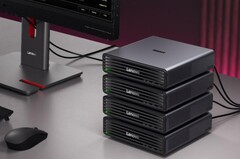 Up to Four Lenovo ThinkCentre X Ultra mini PCs can be clustered into a powerful AI server.