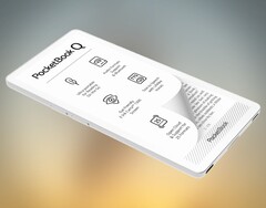 The PocketBook Q e-reader fits comfortably in a pants pocket.